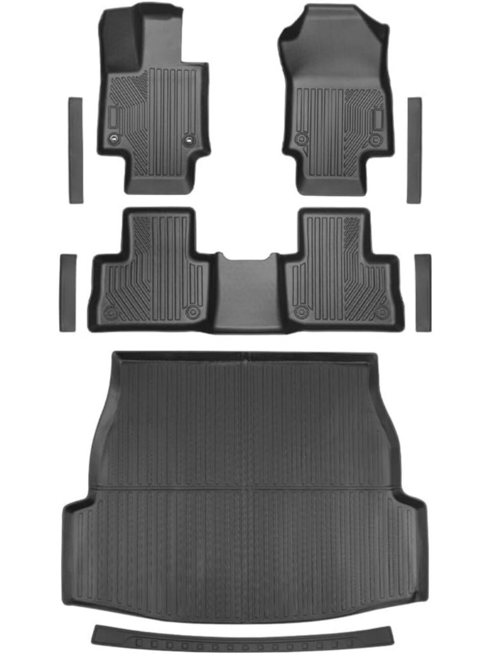9-Piece All-Weather Floor Mats for 2019-2025 SUV, Durable & Easy to Clean